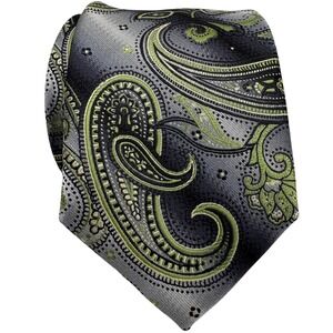 Christian Aujard Liberte Paris Neck Tie Mens Paisley Floral Retro Classic Formal